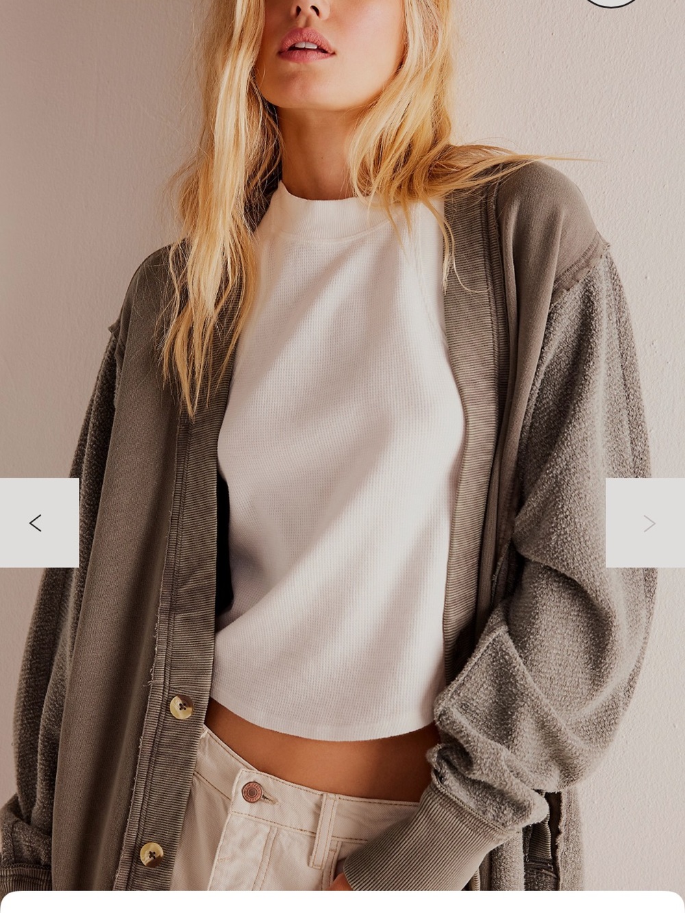 We the free dreamy blue cardi- Quiet grey - Picture 2 of 6
